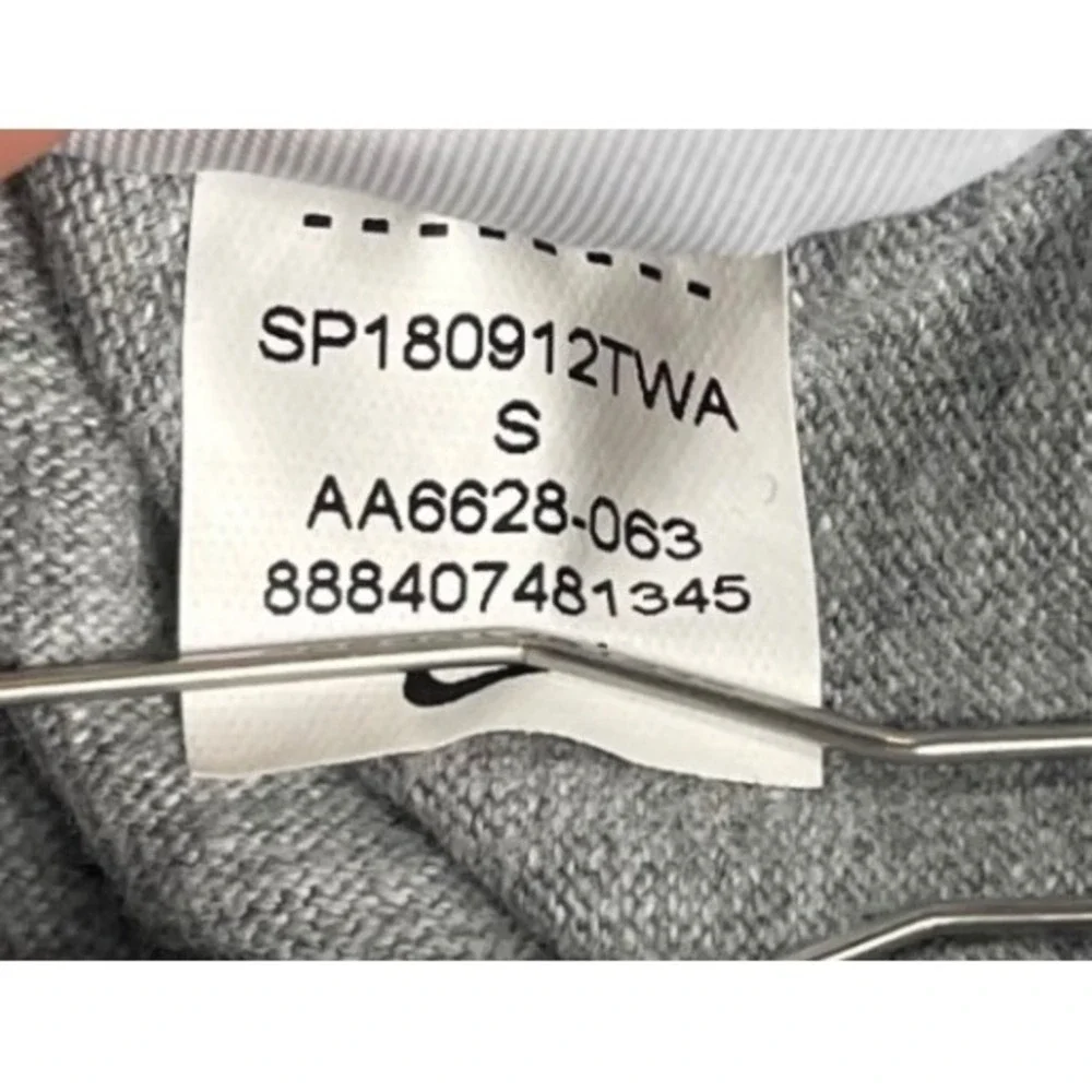 Nike Kids Small Gray Blue Full‎ Zip Hoodie Cotton Logo AA6628-063